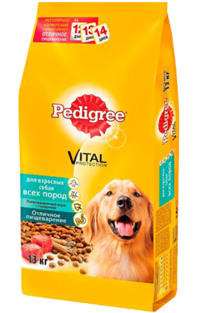 Շների կեր «Pedigree» 13կգ Տավար