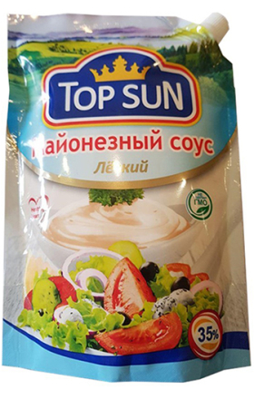 Մայոնեզի սոուս թեթև «Top Sun» 400գ 