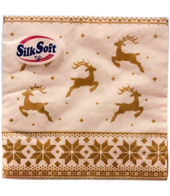 Անձեռոցիկ "Silk Soft" Սկանդինավյան ոսկի  33*33 20հատ 3շ