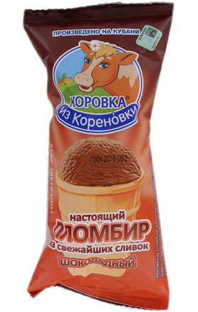 Պաղպաղակ շոկոլադե «Коровка из Кореновки» 100գ