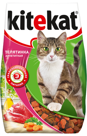 Կատուների կեր «Kitekat» 350գ Հորթ