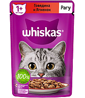 Կատուների կեր «Whiskas» 75գ Ռագու, Տավար և Գառ