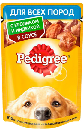 Շների կեր «Pedigree Vital» 85գ Նապաստակ և Հնդկահավ