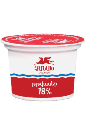 Թթվասեր «Չանախ» 400գ յուղայնությունը՝ 18%