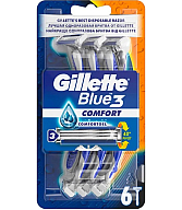 Սափրվելու սարք Ջիլետ Blue3 Comfort 6հատ