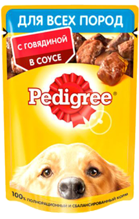 Շների կեր «Pedigree» 85գ Տավար