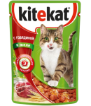Կատուների կեր «Kitekat» 85գ Դոնդող, Տավար