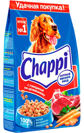 Շների կեր «Chappi» 15կգ Տավար