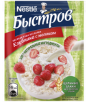 Oatmeal porridge "Bystrov" Strawberry with milk 40g