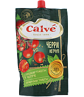 Կետչուպ «Calve» Չերրի լոլիկի կտորներով   350գ
