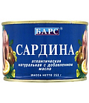 Սարդինա ձեթի մեջ «Барс» 250գ