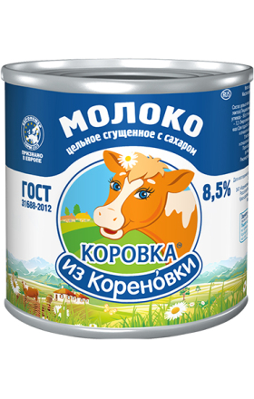 Խտացրած կաթ շաքարով «Коровка из Кореновки» 360գ, յուղայնություն՝ 8.5%