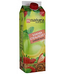 Հյութ «Natura» 1լ բանան և  ելակ 