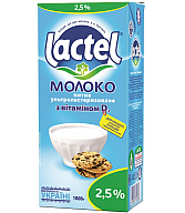 Կաթ «Lactel» 1լ, յուղայնությունը՝ 2.5% 